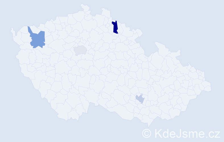 Jméno: 'Nisa', počet výskytů 4 v celé ČR