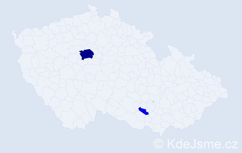Jméno: 'Ema Maria', počet výskytů 3 v celé ČR