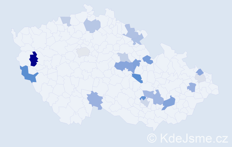 Jméno: 'Blahomil', počet výskytů 27 v celé ČR