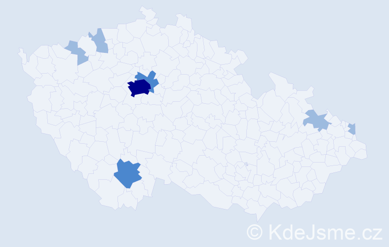 Jméno: 'Arlette', počet výskytů 13 v celé ČR