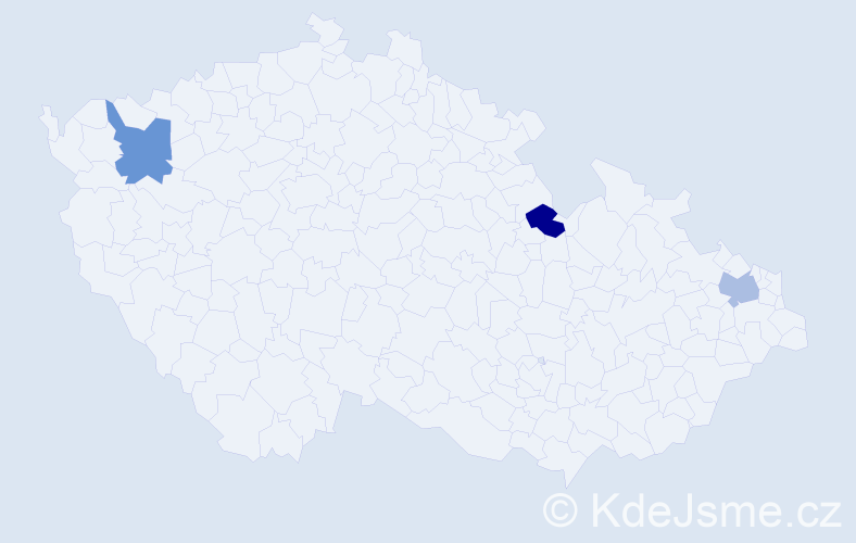 Jméno: 'Marina Vladimirovna', počet výskytů 3 v celé ČR