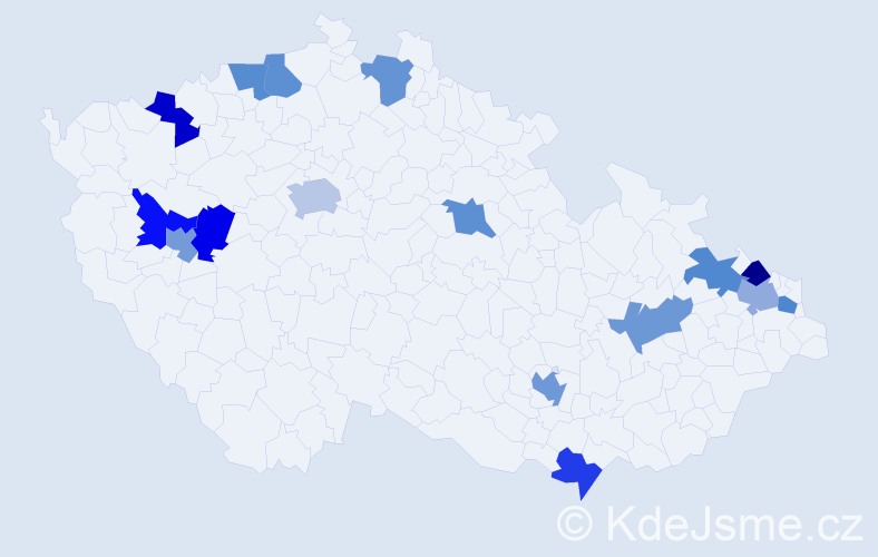 Jméno: 'Inez', počet výskytů 18 v celé ČR