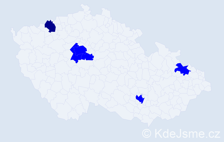 Jméno: 'Christof', počet výskytů 7 v celé ČR