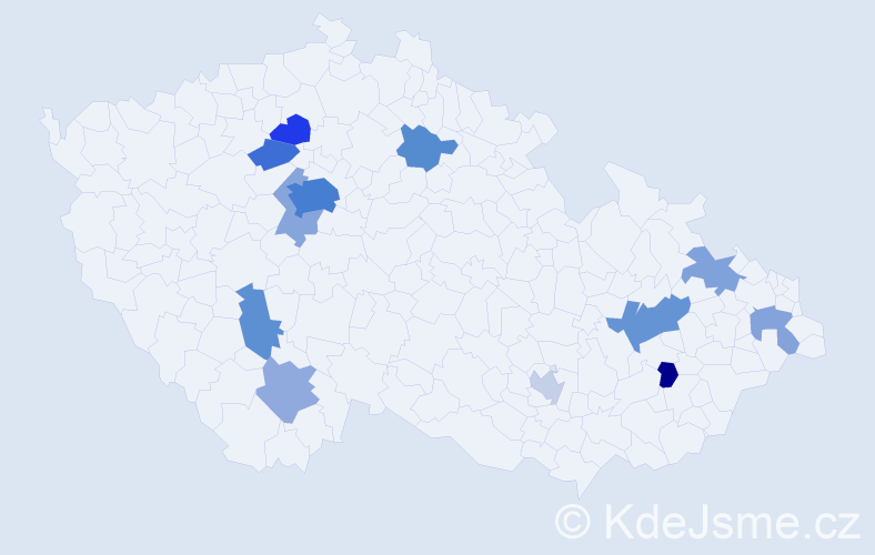 Jméno: 'Bojana', počet výskytů 28 v celé ČR
