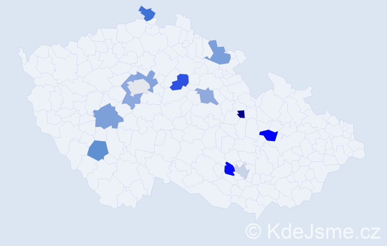 Jméno: 'Anuše', počet výskytů 13 v celé ČR