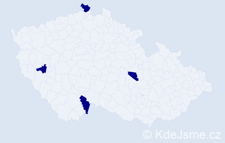 Jméno: 'Thao Chi', počet výskytů 4 v celé ČR