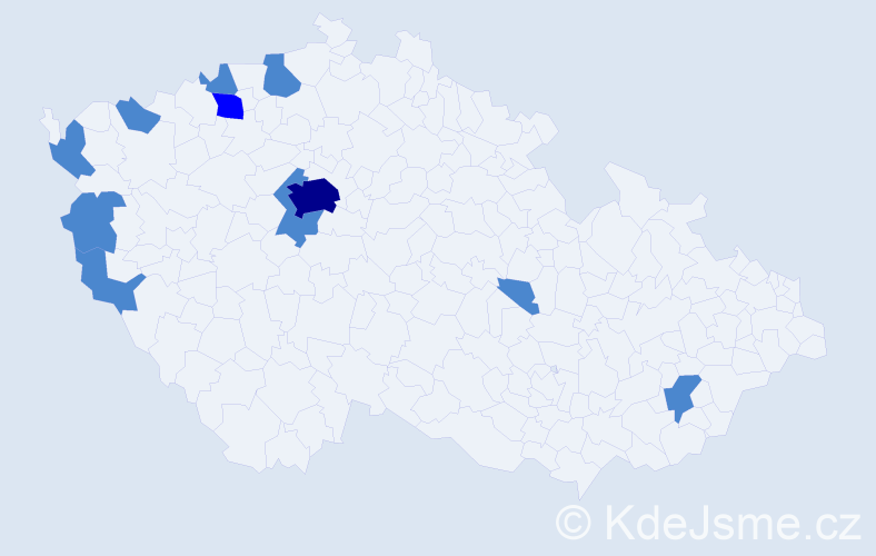 Jméno: 'Viet Dung', počet výskytů 14 v celé ČR