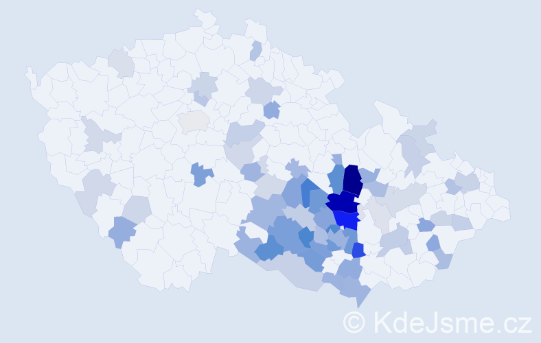 Jméno: 'Ivoš', počet výskytů 146 v celé ČR