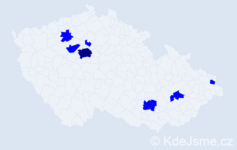 Jméno: 'Quang', počet výskytů 9 v celé ČR