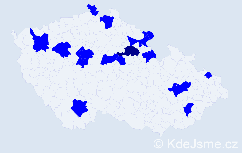 Jméno: 'Elzbieta', počet výskytů 19 v celé ČR