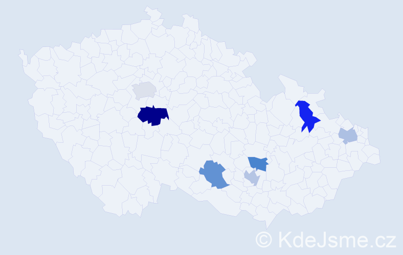 Jméno: 'Silvano', počet výskytů 8 v celé ČR