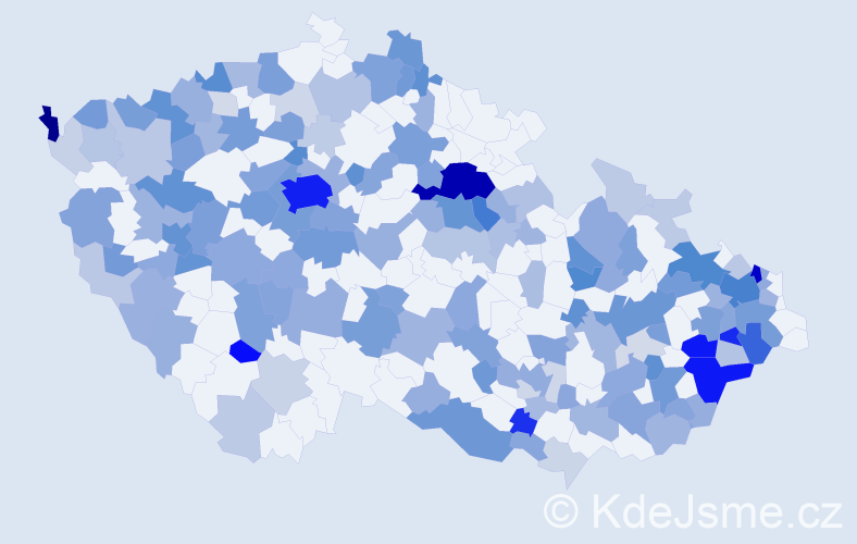 Jméno: 'Vladana', počet výskytů 459 v celé ČR