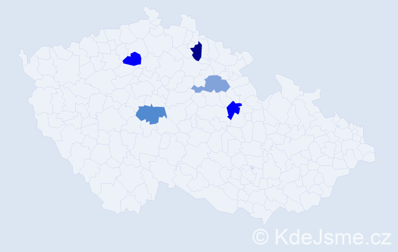 Jméno: 'Nela Natálie', počet výskytů 5 v celé ČR