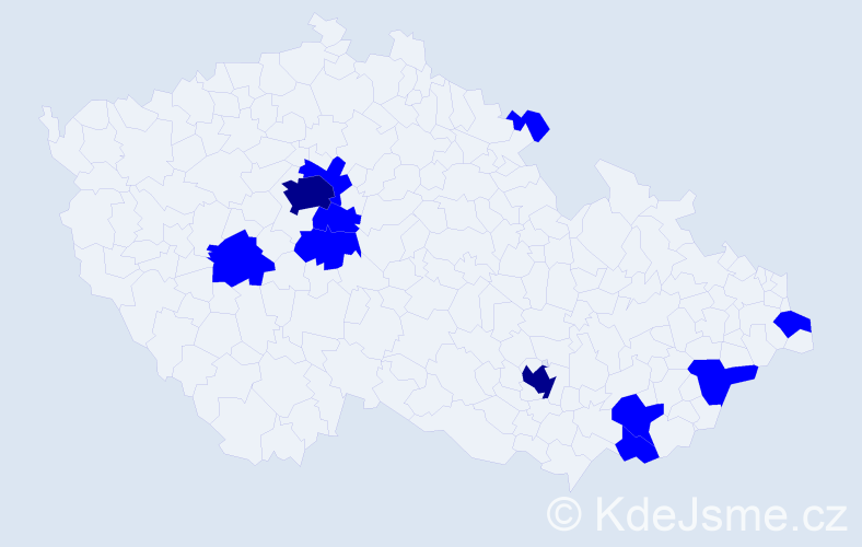 Jméno: 'Magdalena Anna', počet výskytů 13 v celé ČR