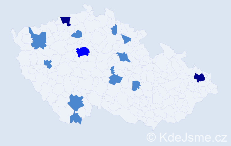 Jméno: 'Xuan Vinh', počet výskytů 18 v celé ČR
