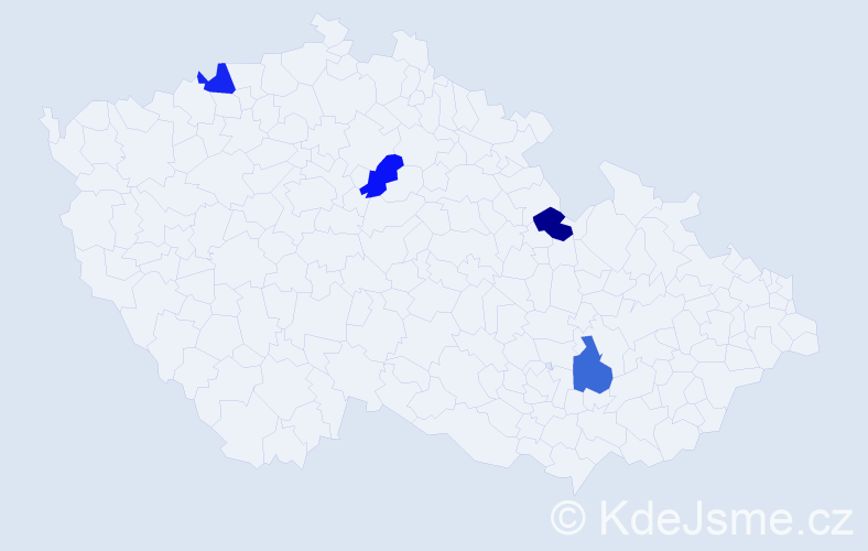 Jméno: 'Tung Duong', počet výskytů 4 v celé ČR