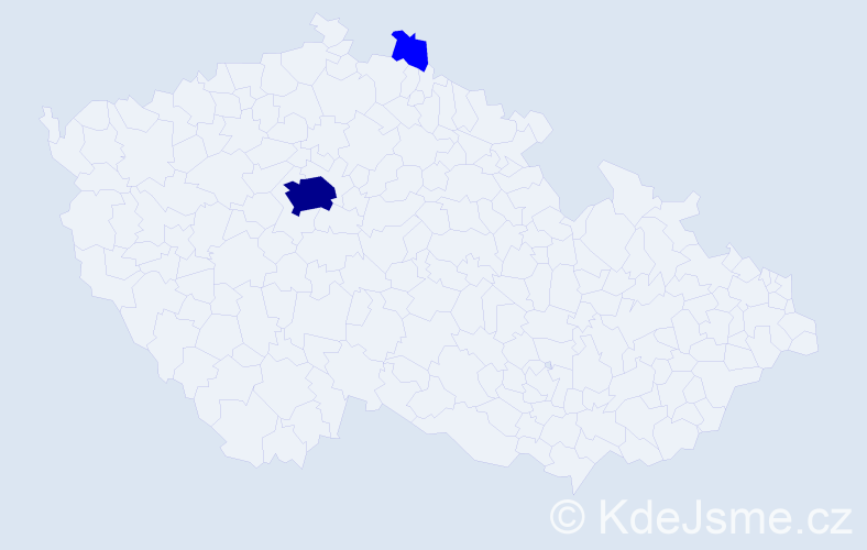Jméno: 'Ema Michaela', počet výskytů 3 v celé ČR