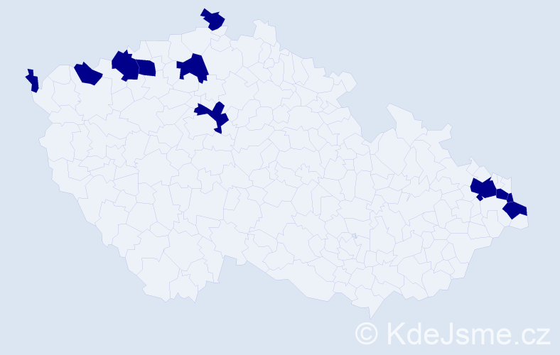 Jméno: 'Ignac', počet výskytů 11 v celé ČR