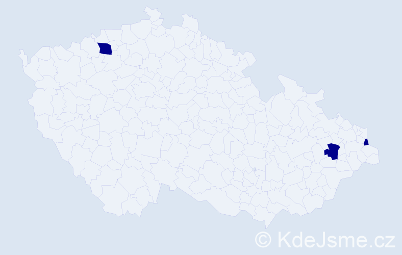 Jméno: 'Wit', počet výskytů 3 v celé ČR