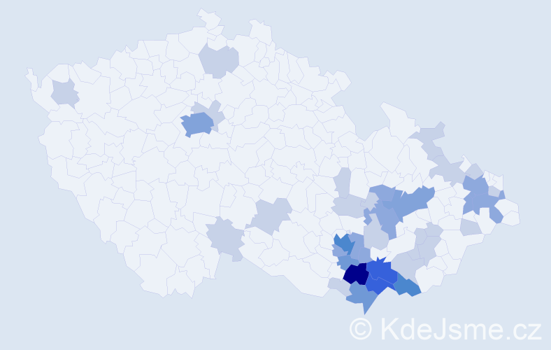 Jméno: 'Jenovéfa', počet výskytů 88 v celé ČR