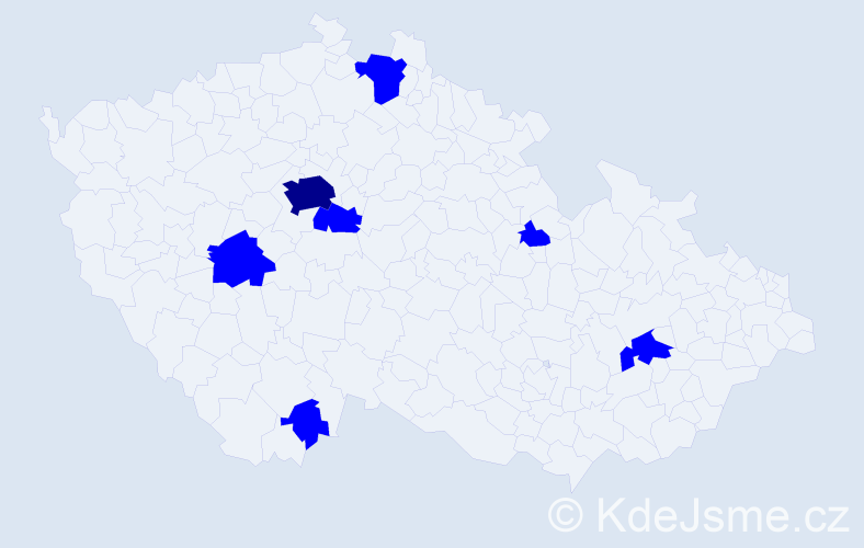 Jméno: 'Annabela', počet výskytů 8 v celé ČR