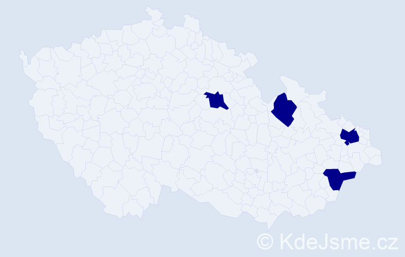 Jméno: 'Desiree', počet výskytů 4 v celé ČR