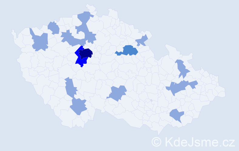 Jméno: 'Kryšpín', počet výskytů 29 v celé ČR