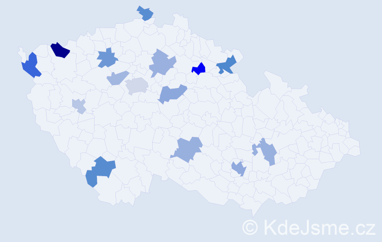 Jméno: 'Vien', počet výskytů 22 v celé ČR