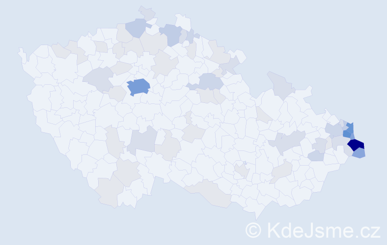 Jméno: 'Gražyna', počet výskytů 173 v celé ČR