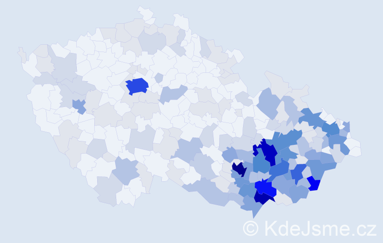 Jméno: 'Vojtěška', počet výskytů 561 v celé ČR