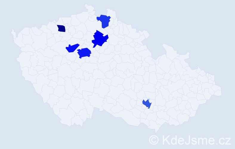Jméno: 'Kenneth', počet výskytů 13 v celé ČR