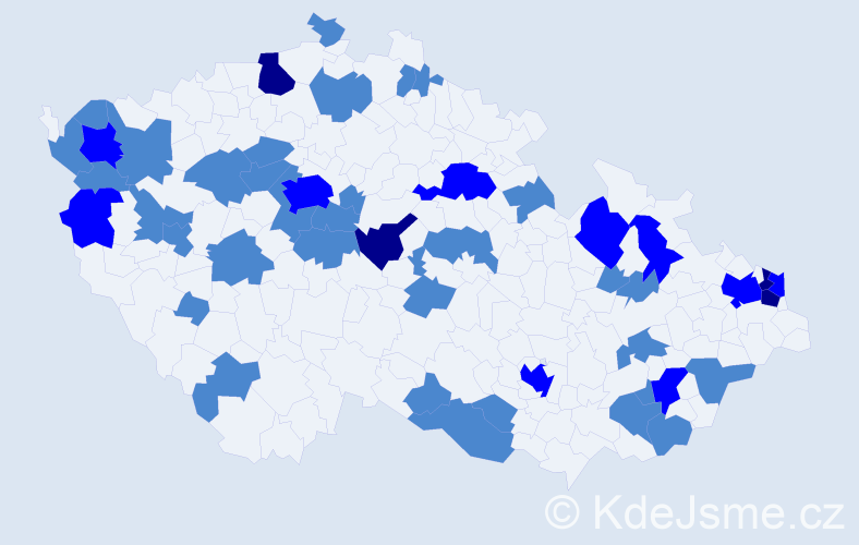 Jméno: 'Gustáv', počet výskytů 65 v celé ČR