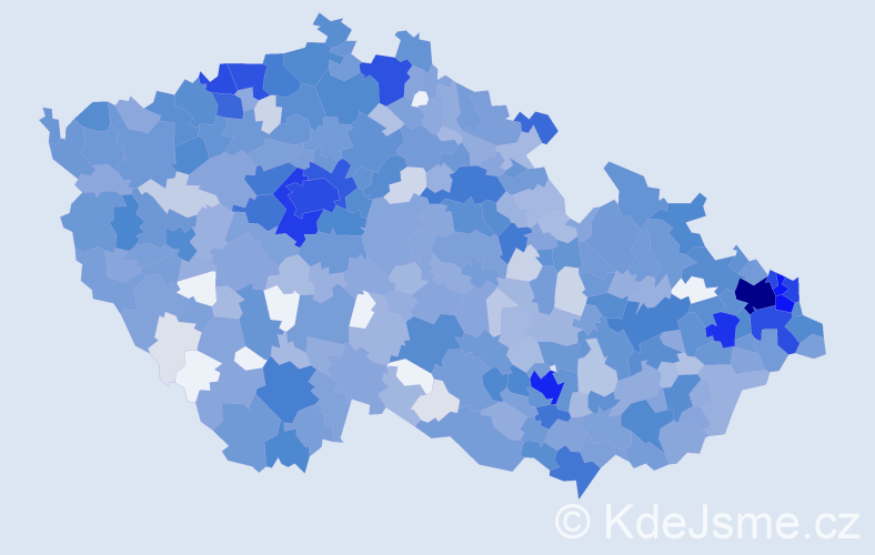 Jméno: 'Alex', počet výskytů 3397 v celé ČR