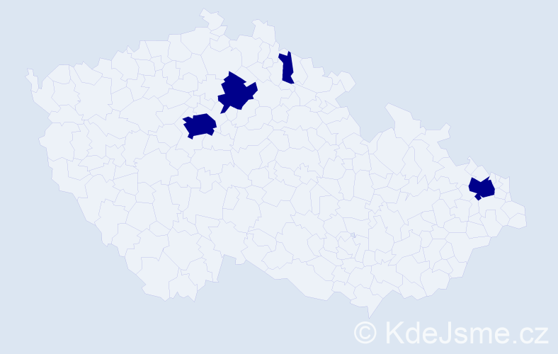Jméno: 'Ábel', počet výskytů 4 v celé ČR