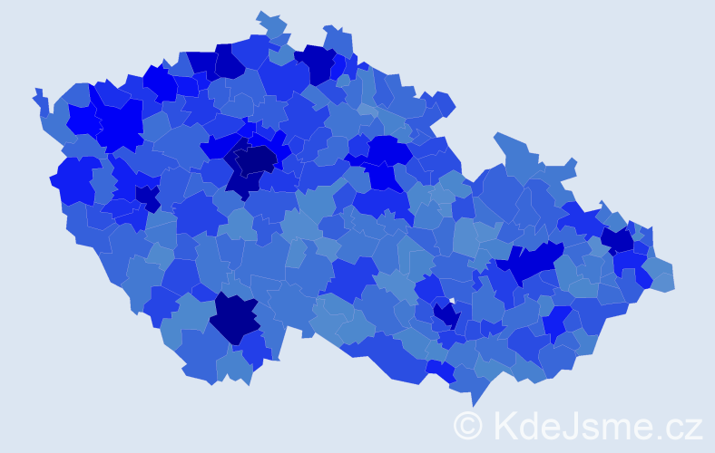 Jméno: 'Michaela', počet výskytů 77982 v celé ČR
