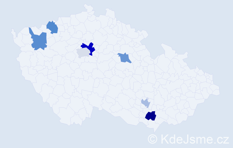 Jméno: 'Oktavián', počet výskytů 8 v celé ČR