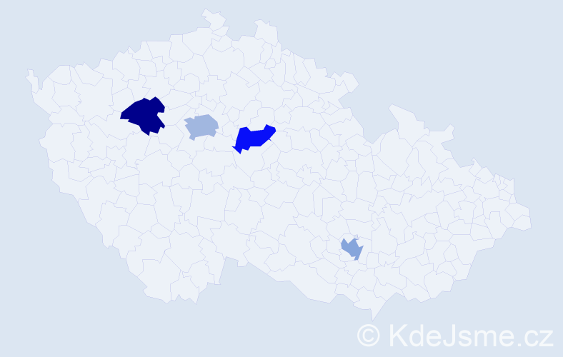 Jméno: 'Miša', počet výskytů 5 v celé ČR