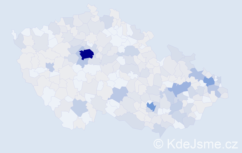 Jméno: 'Zoe', počet výskytů 600 v celé ČR