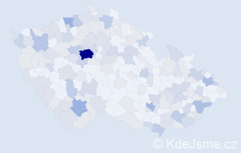 Jméno: 'Rosalie', počet výskytů 320 v celé ČR