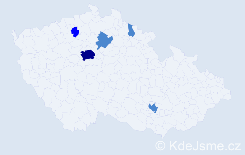 Jméno: 'Doubrava', počet výskytů 8 v celé ČR
