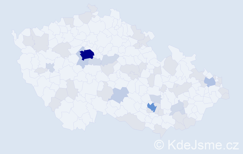 Jméno: 'Olivia', počet výskytů 103 v celé ČR