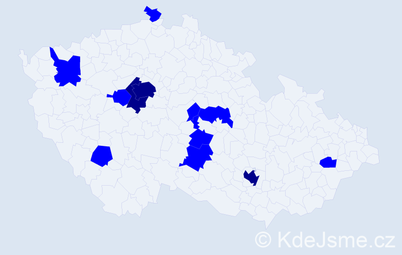 Jméno: 'Patrika', počet výskytů 15 v celé ČR