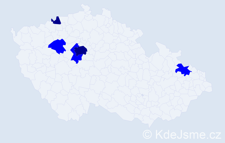 Jméno: 'Christof', počet výskytů 7 v celé ČR