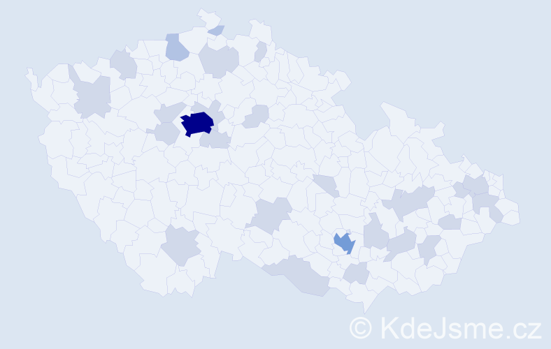 Jméno: 'Timur', počet výskytů 47 v celé ČR