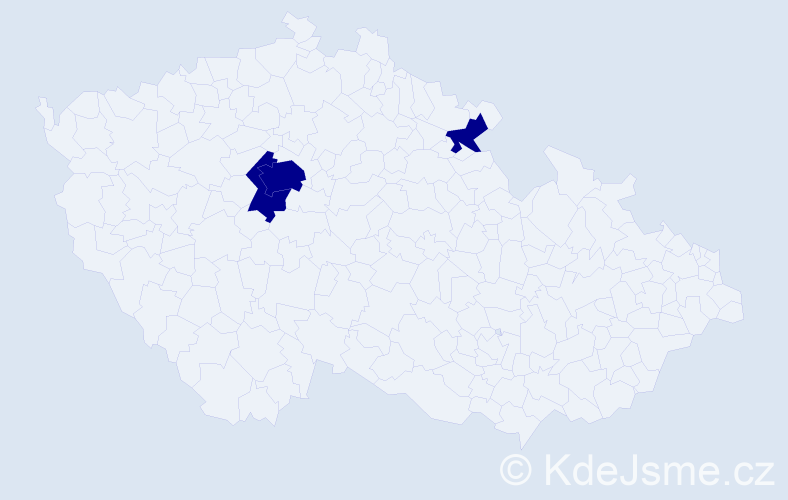 Jméno: 'Kenneth James', počet výskytů 3 v celé ČR