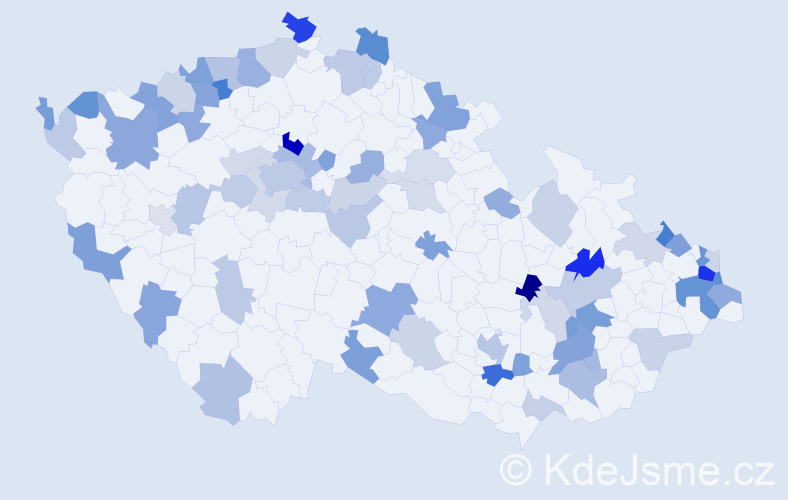 Jméno: 'Waldemar', počet výskytů 139 v celé ČR
