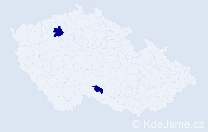 Jméno: 'Tomek', počet výskytů 2 v celé ČR