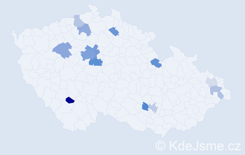 Jméno: 'Rodion', počet výskytů 30 v celé ČR