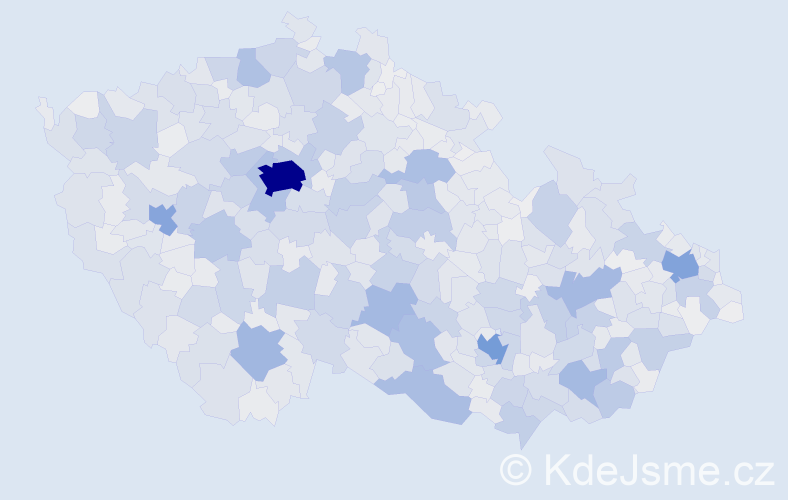 Jméno: 'Bohumila', počet výskytů 9133 v celé ČR