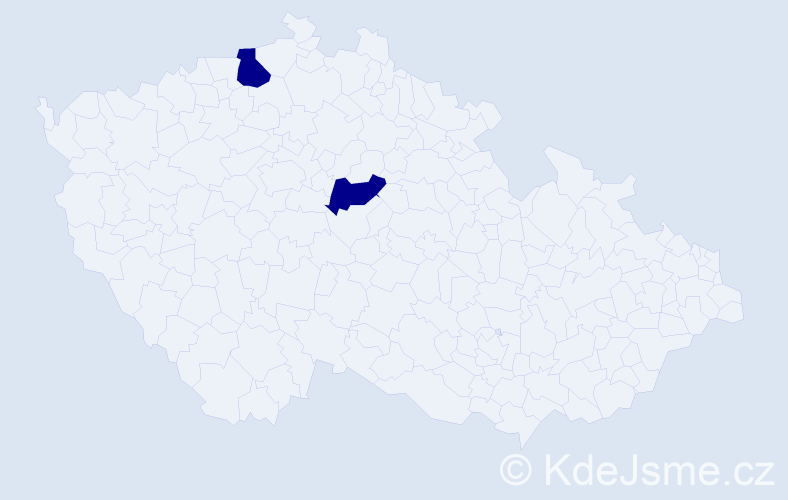 Jméno: 'Teodor Hynek', počet výskytů 2 v celé ČR